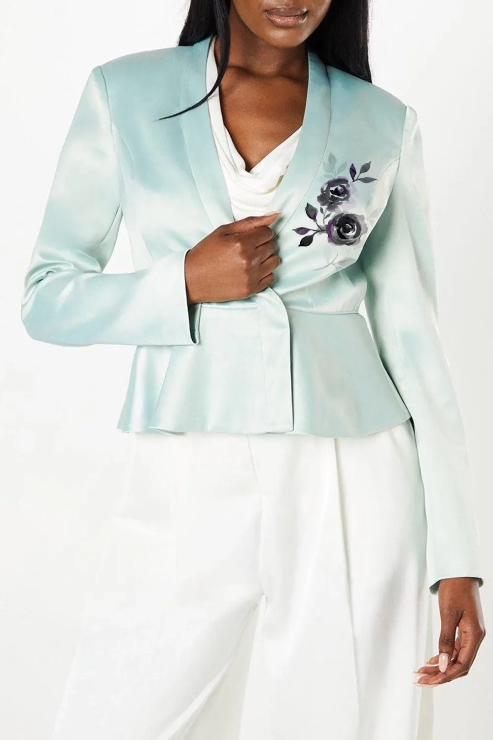 Satin Stretch Tailored Jacket