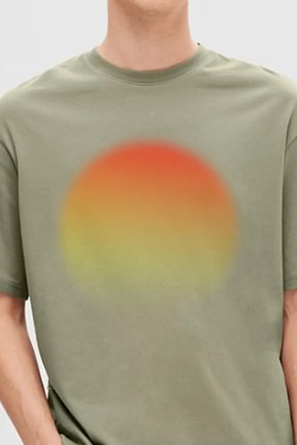 Green Text Print T-shirt