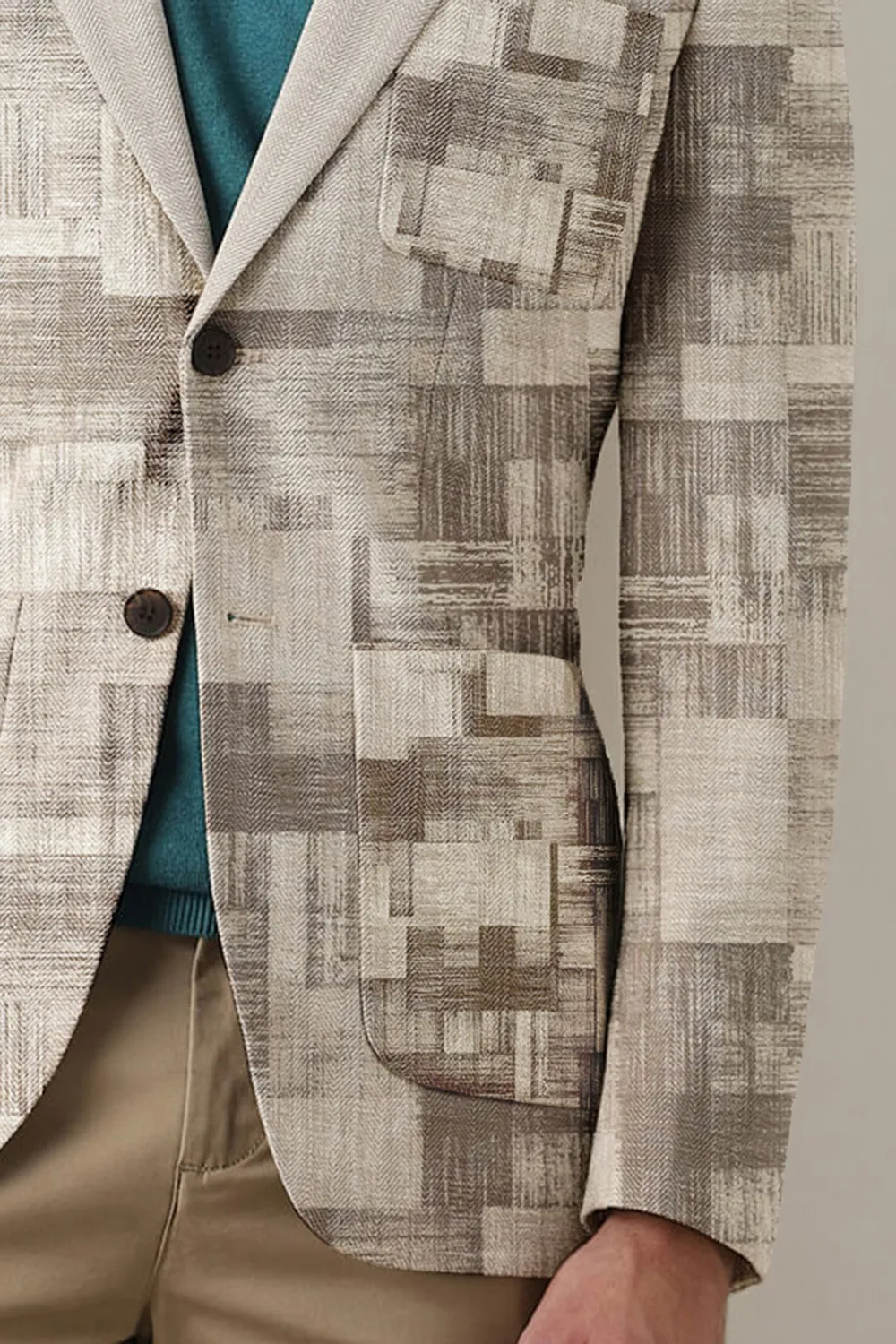 Beige Structured Blazer