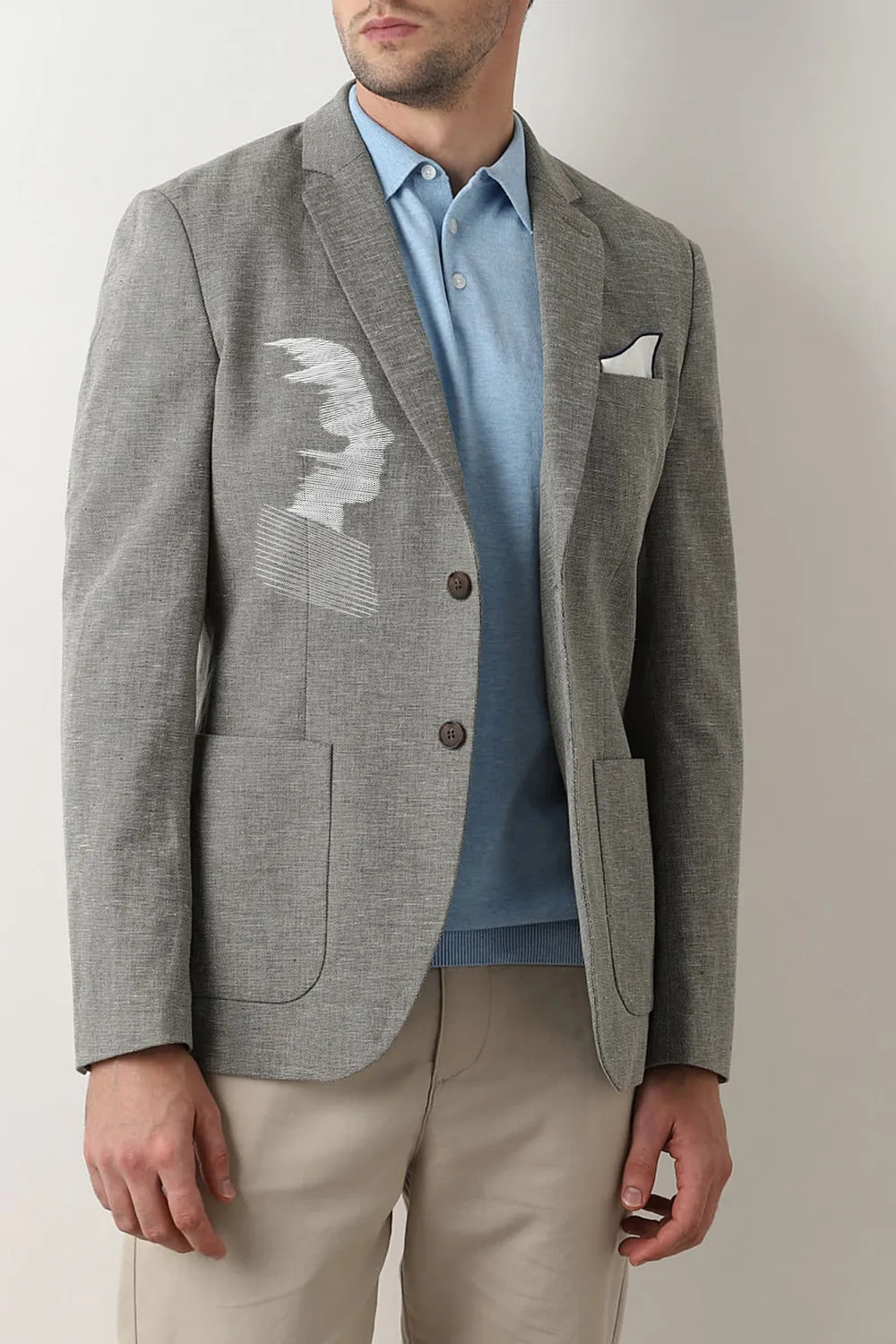 Green Linen Tailored Blazer