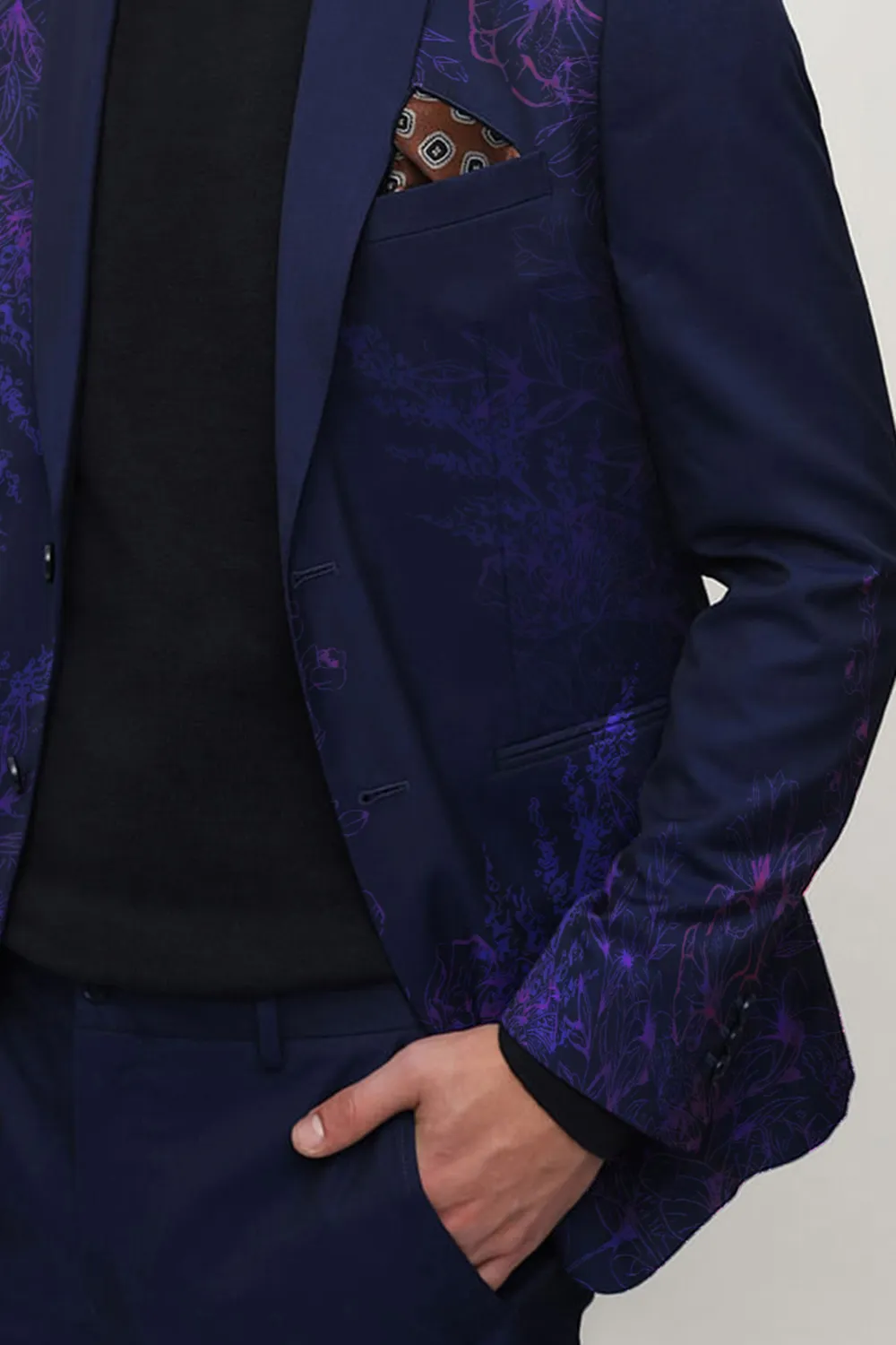 Royal Blue Slim Fit Suit-Set Blazer