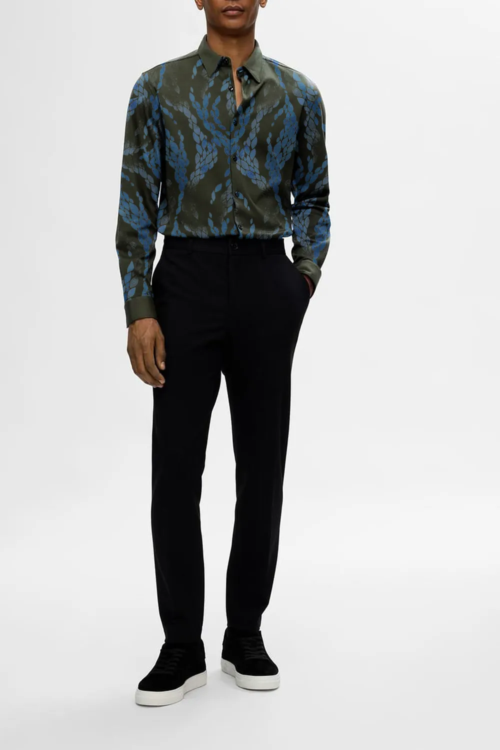 Deep Green Jersey Slim Fit Shirt