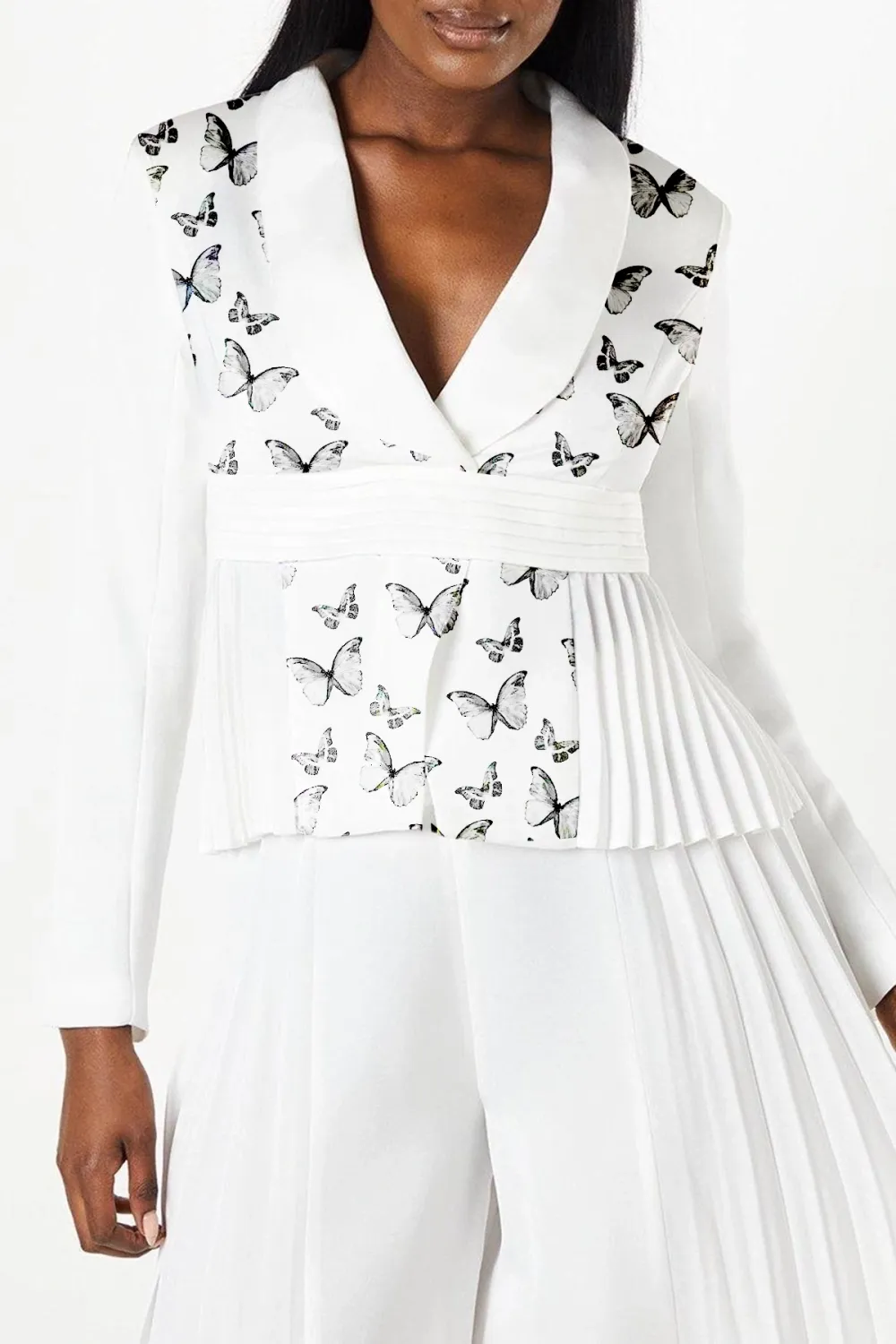 Tie Waist Peplum Blazer