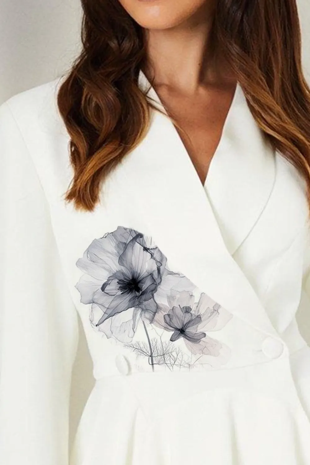 Peplum Double Breasted Blazer