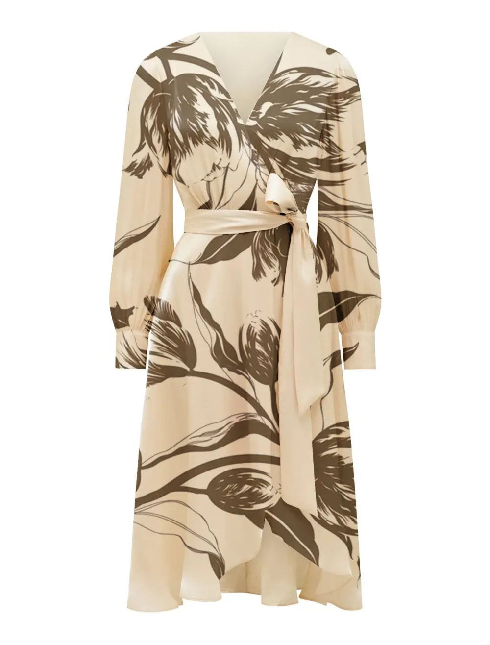 Mabel Petite Metallic Wrap Midi Dress