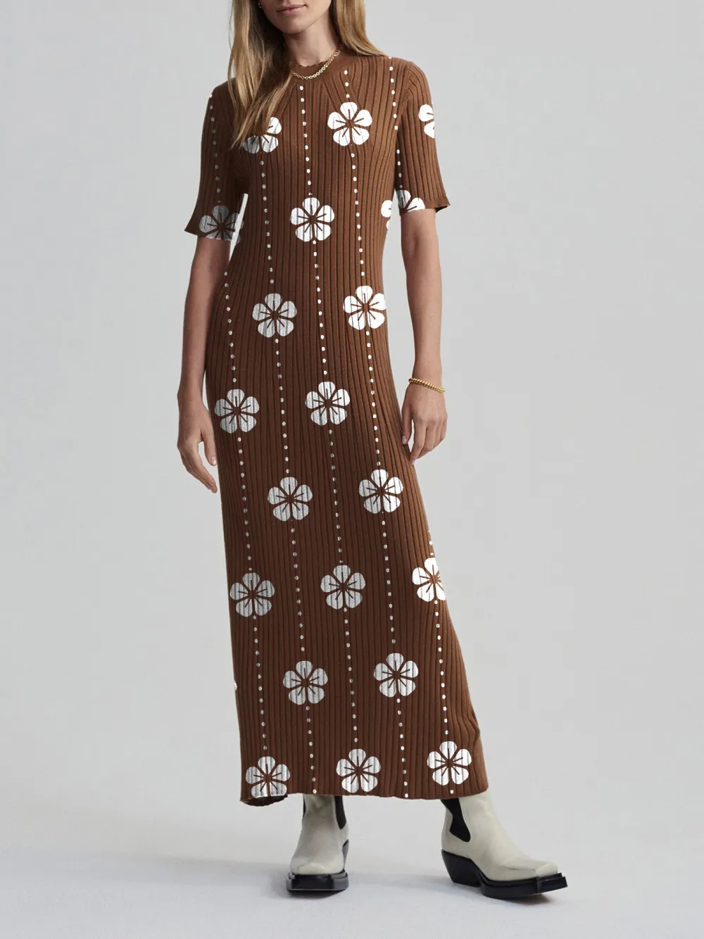 Maeve Rib Knit Midi Dress