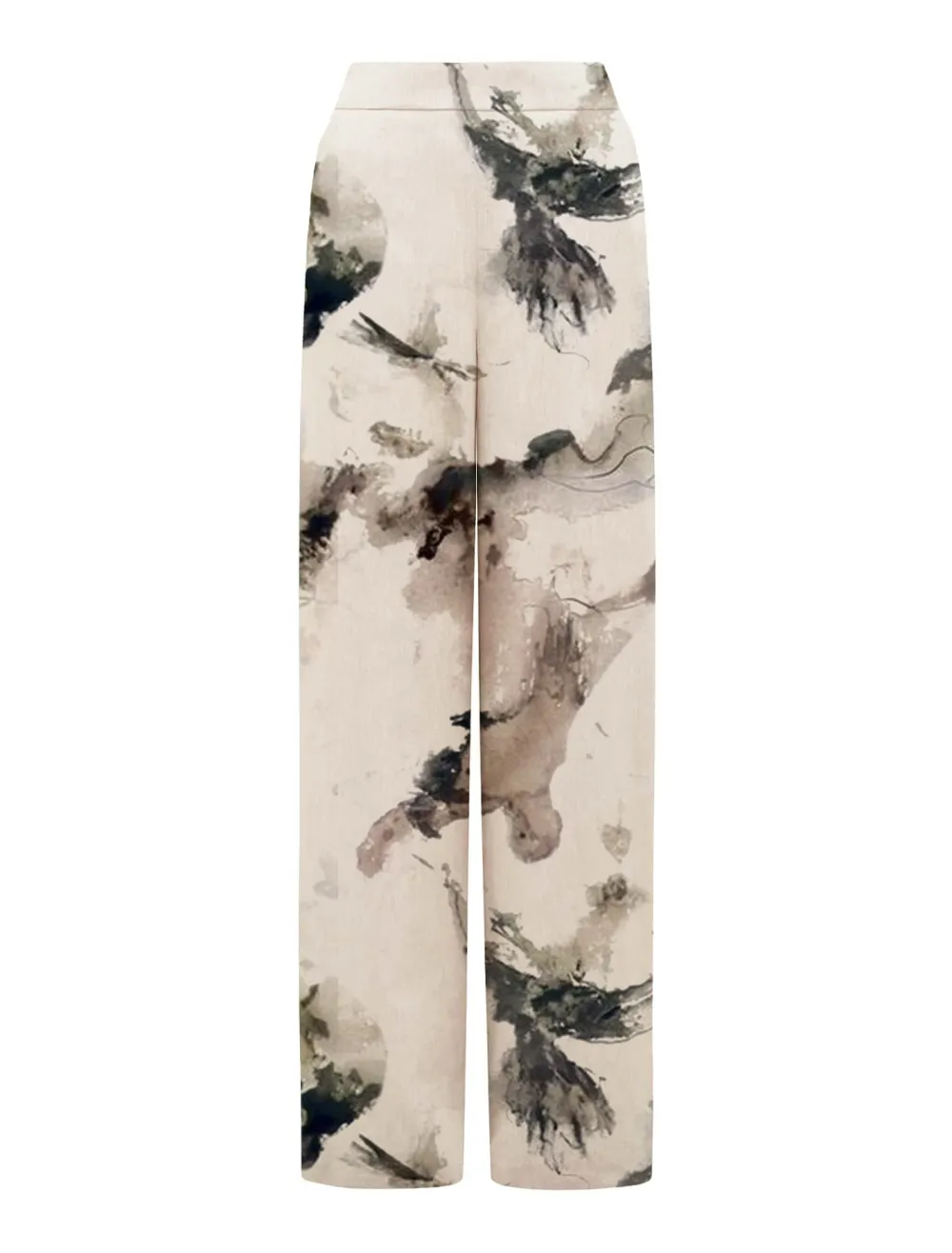 Martha Linen Wide-Leg Pants