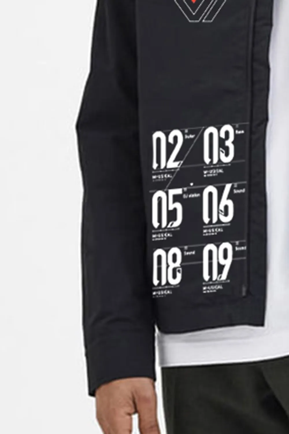 Black Polyester Fabric Jacket