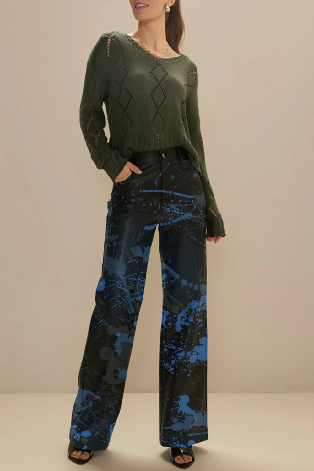 Fleur Vegan Leather Pants