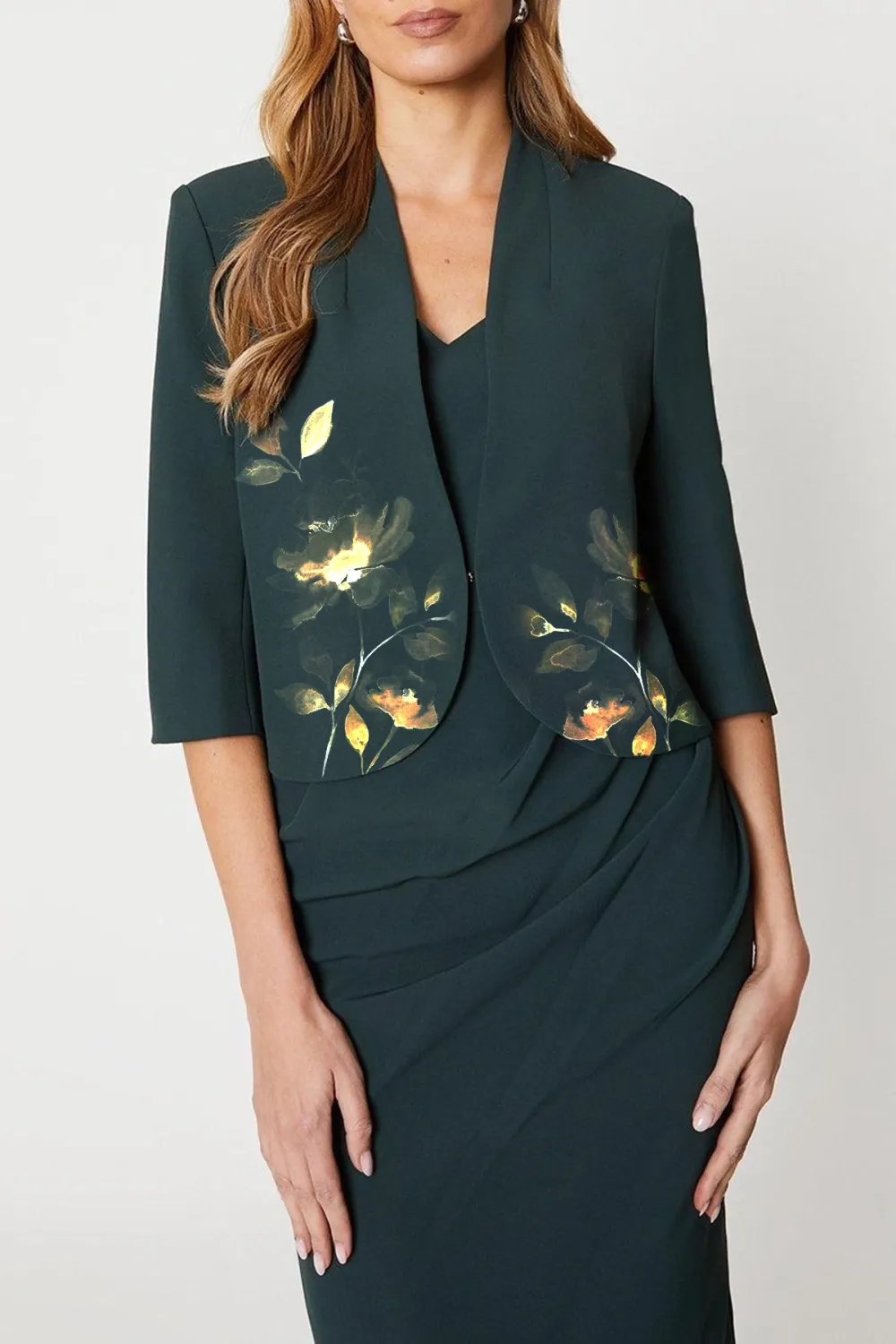 3/4 Sleeve Structured Jacket