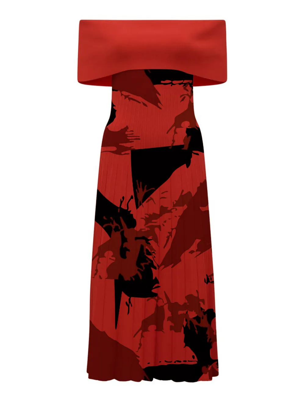Skye Bardot Knit Midi Dress