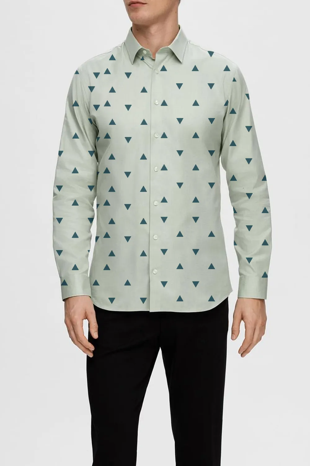 Green Jersey Slim Fit Shirt