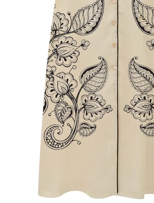 Tabitha Contrast Linen Midi Dress