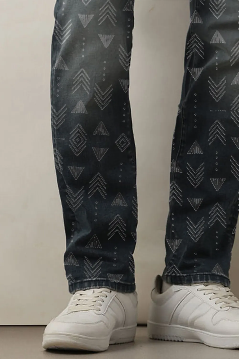 Dark Blue Mid Rise Scott Straight Fit Jeans