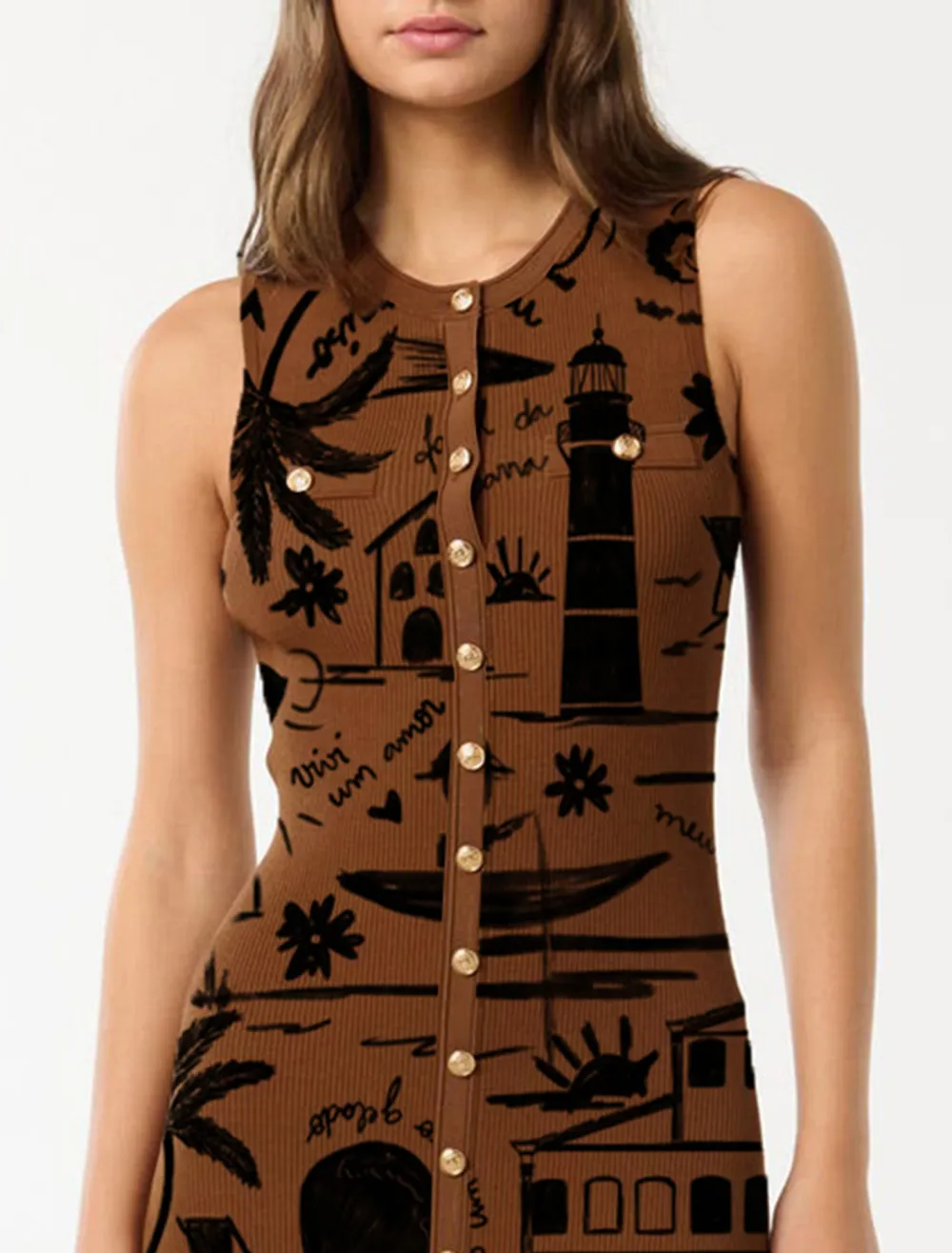 Kelly Button Through Knit Dress