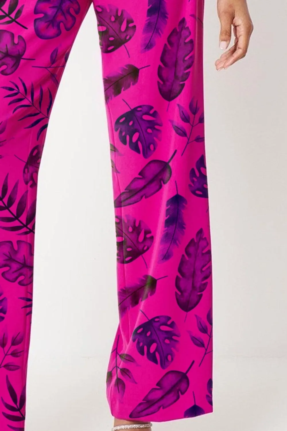 Wide Leg Drape Fabric Trouser