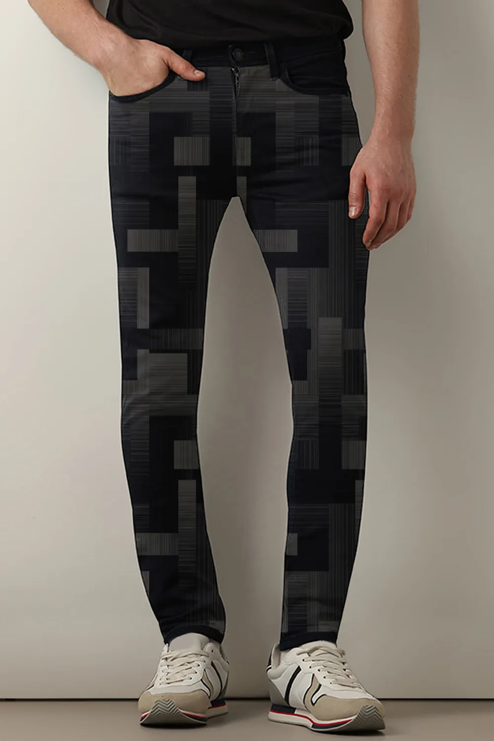 Dark Blue Mid Rise Washed Slim Fit Jeans