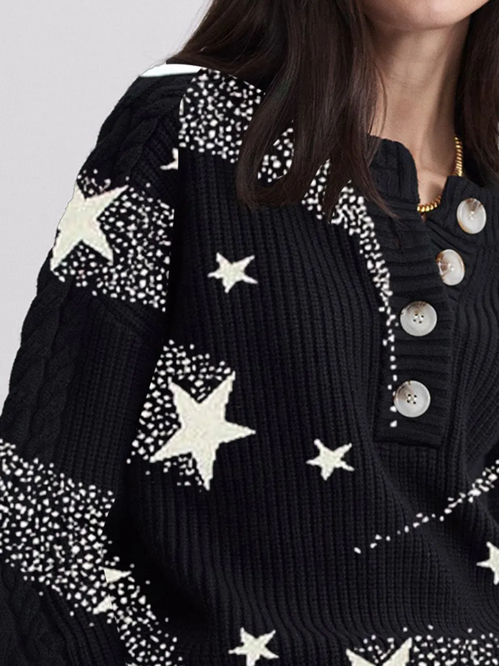 Vera Button Neck Sweater