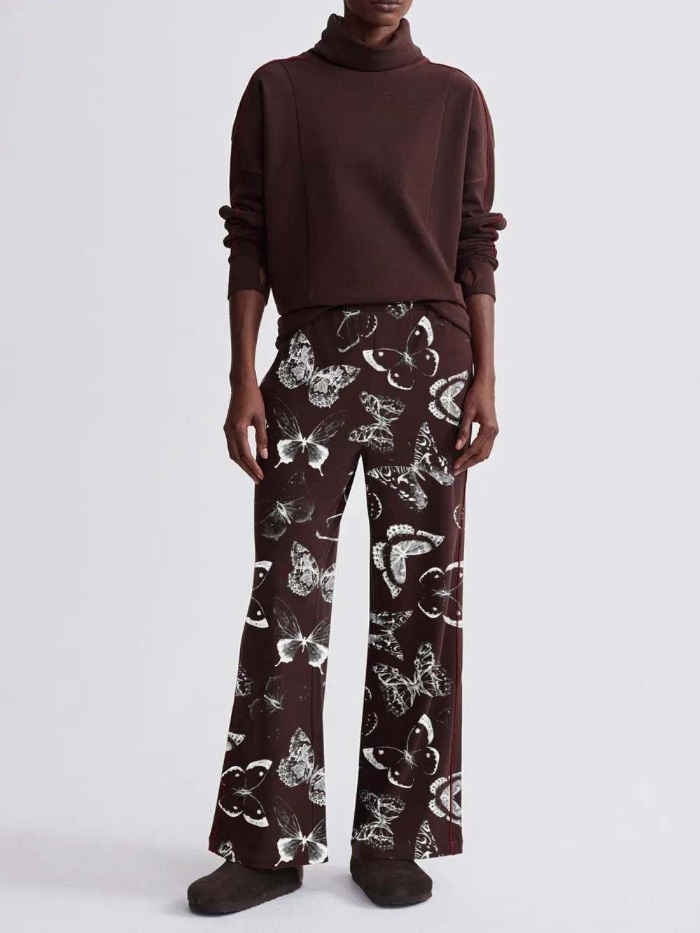 Brushed Rib Wide Leg Pant 28