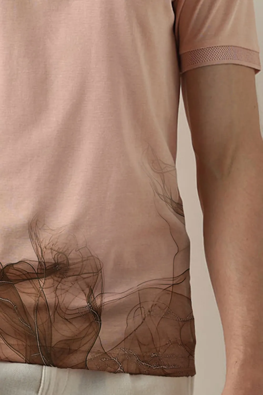 Pink Zip Detail Polo T-shirt