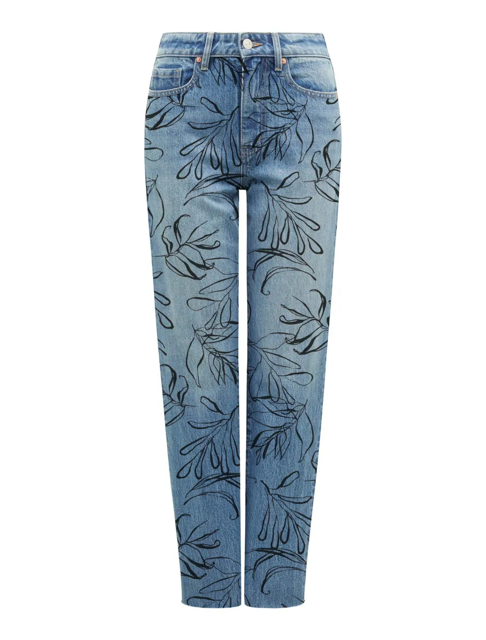 Cotton Ankle Straight Jean