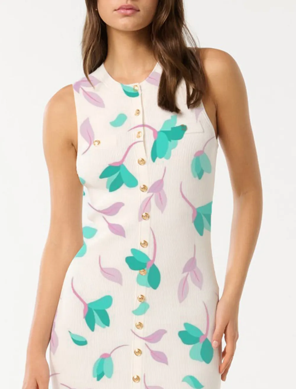 Kelly Button-Through Knit Dress