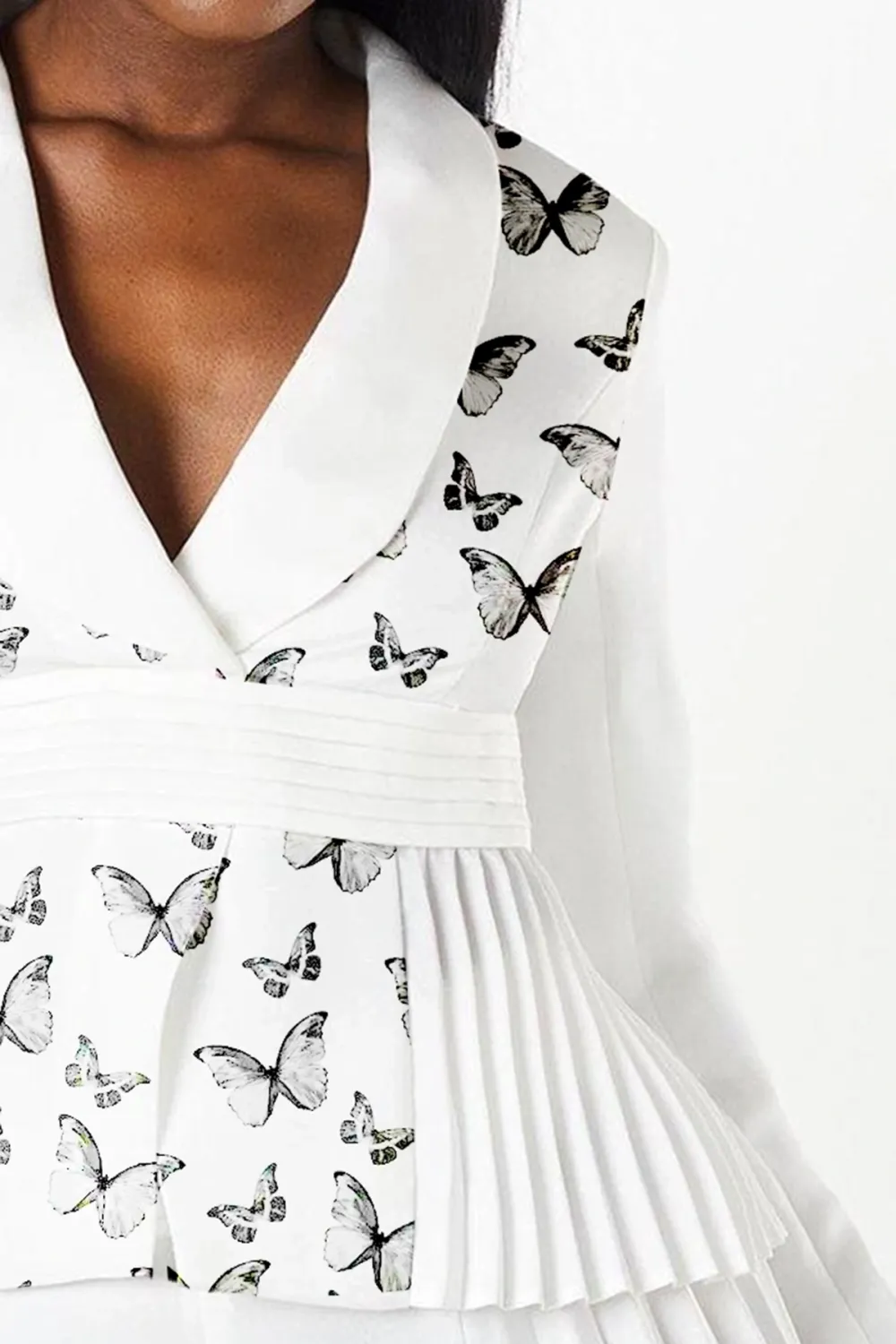 Tie Waist Peplum Blazer