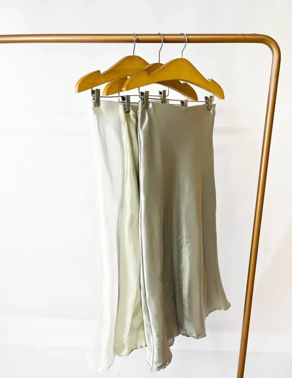 Satin Midi Skirt