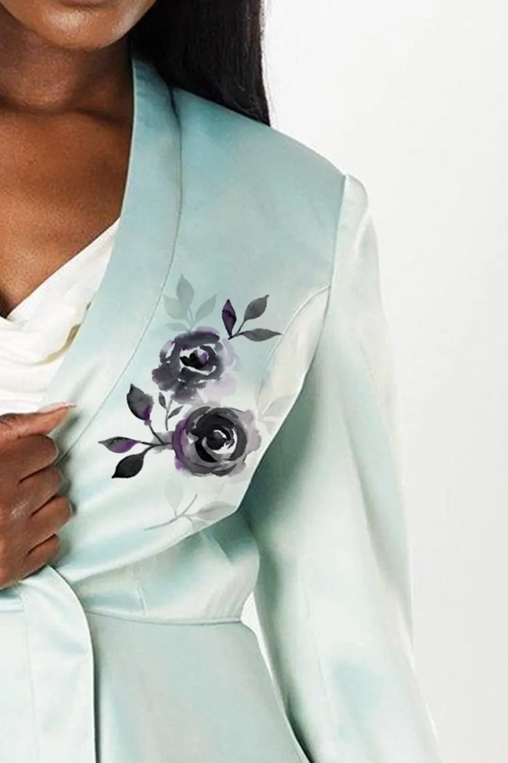 Satin Stretch Tailored Jacket