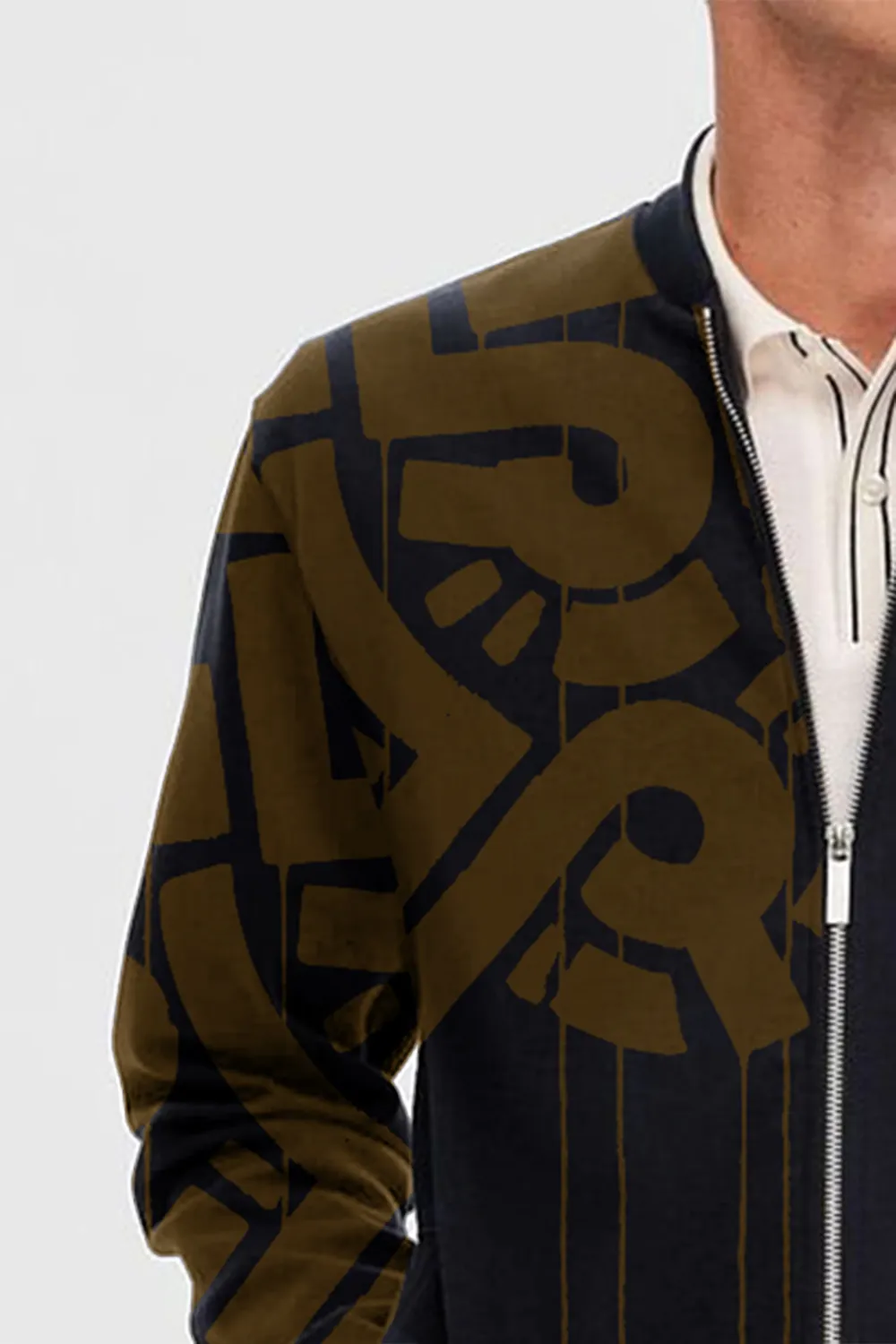 Dark Blue Jersey Bomber Jacket
