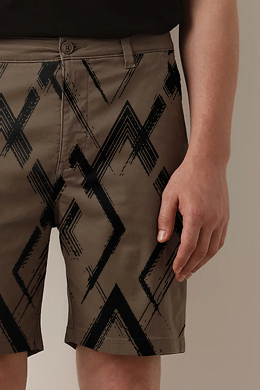 Olive Mid Rise Chino Shorts