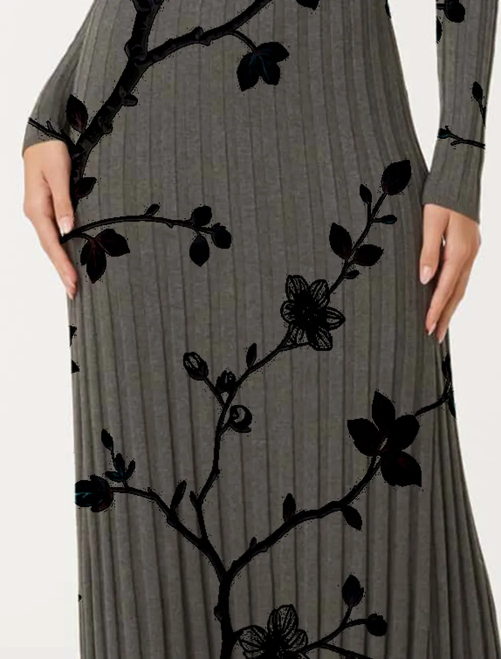 Crew-Neck Knit Dress
